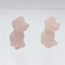 Load image into Gallery viewer, Faithful 2 Rose Quartz Hand Carved Dog Beads | 20x12x10mm | Pink - PremiumBead Alternate Image 3
