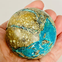 Load image into Gallery viewer, Azurite Malachite Chrysoprase Scry Round Sphere | 55mm | Green/Blue/Brown | 1 |
