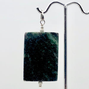 Sparkling Ruby Fuschite Sterling Silver Rectangle Pendant | 35x25mm |