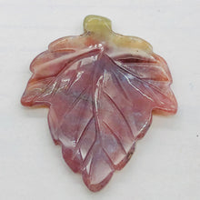 Load image into Gallery viewer, Natural Ocean Jasper Carved Leaf Centerpiece Bead | 42x40x4 mm | 1 Bead |
