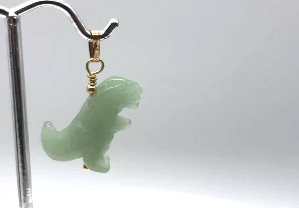 Aventurine Dinosaur Tyrannosaurus Rex 14Kgf Pendant | 1.5