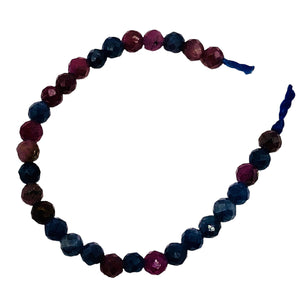 Sapphire Faceted Strand Round | 2 mm | Blue/Red/Pink | 210 Beads |