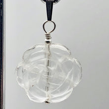 Load image into Gallery viewer, Quartz Flower Pendant Necklace | Semi Precious Stone Jewelry | Silver Pendant - PremiumBead Alternate Image 5
