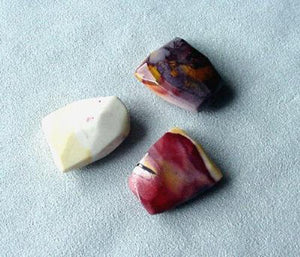 Stunning Natural Mookaite Faceted 25x21x8mm Trapezoid Pendant Strand - PremiumBead Alternate Image 2