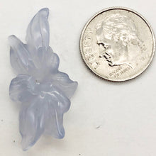 Load image into Gallery viewer, 13.7cts Exquisitely Hand Carved Blue Chalcedony Flower Pendant Bead - PremiumBead Alternate Image 3
