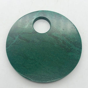 Green African Jade 50mm Pi Circle Pendant Bead - PremiumBead Alternate Image 2