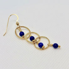 Load image into Gallery viewer, Natural AAA Lapis with 14Kgf Earrings 310268 - PremiumBead Alternate Image 2
