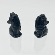 Load image into Gallery viewer, Howling New Moon Carved ObsidianWolf/Coyote Figurine - PremiumBead Alternate Image 6
