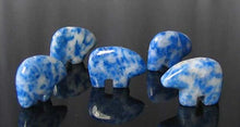 Load image into Gallery viewer, Roar! Carved Natural Lapis Bear Bead Strand 109252Lp | 15x12x4mm | Blue / white - PremiumBead Alternate Image 2
