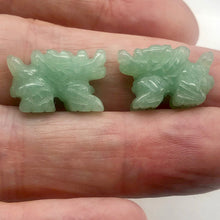 Load image into Gallery viewer, Wild 2 Aventurine Hand Carved Winged Dragon Beads | 21x14x9mm | Green
