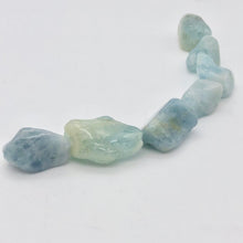 Load image into Gallery viewer, 7 Natural Aquamarine Nugget Beads | Blue | 7 Beads | 22x9-14x10mm | 4905 - PremiumBead Primary Image 1
