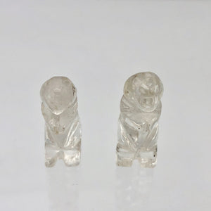 Hand Carved Quartz Tyrannosaurus Rex Figurine | 20x15x7mm | Clear - PremiumBead Alternate Image 8