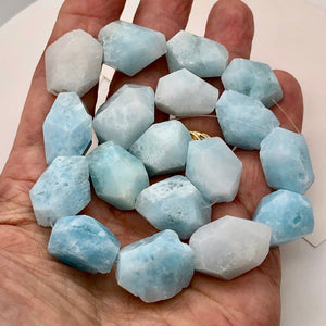 732cts Hemimorphite Faceted Nugget Bead Strand 110390C