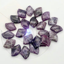 Load image into Gallery viewer, Natural Lepidolite Fan Bead Half-Strand | 25x18x6mm | Purple | Fan | 11 beads | - PremiumBead Alternate Image 12
