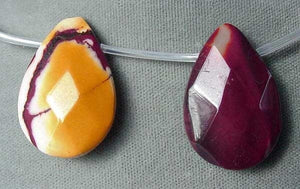 Fabulous Flat Faceted 30x20mm Briolette Mookaite Beads 004946 - PremiumBead Primary Image 1