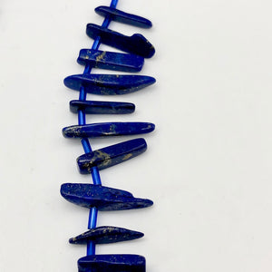 Stunning Natural Lapis Pendant Bead Strand | 15x3x5 to 28x4x5mm | Blue | 58 bds| - PremiumBead Alternate Image 3