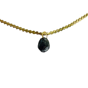 Natural .77cts Black Red Diamond 18K Pendant Bead | 5x4mm diamond; 3mm loop |
