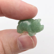 Load image into Gallery viewer, Oink 2 Carved Aventurine Pig Beads | 21x13x9.5mm | Green - PremiumBead Alternate Image 4
