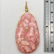 Load image into Gallery viewer, Natural Rhodochrosite 14kgf wire wrap pendant | 39x24x5mm 2 inches Long |
