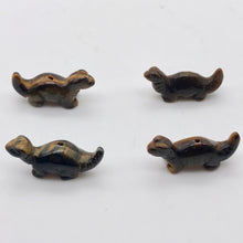 Load image into Gallery viewer, Dinosaur 2 Carved Tiger&#39;s Eye Diplodocus Beads | 25x11.5x7.5mm | Golden - PremiumBead Alternate Image 5

