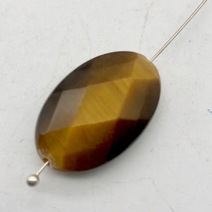 Exotic Perfectly Faceted Tigereye Half-Strand | 24x15x7 | Golden | Oval | 8 bds| - PremiumBead Alternate Image 7