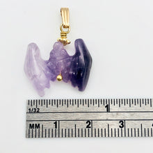Load image into Gallery viewer, Carved Amethyst Bat 14Kgf Pendant | 1 inch long | Purple | - PremiumBead Alternate Image 9
