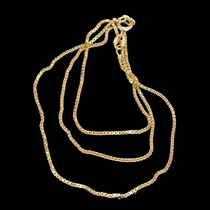 Italian cheapest Vermeil 1.5mm Rope Chain 20