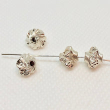 Load image into Gallery viewer, Designer 4 Silver Twisted Roundel 7.5mm Beads 7858 - PremiumBead Primary Image 1
