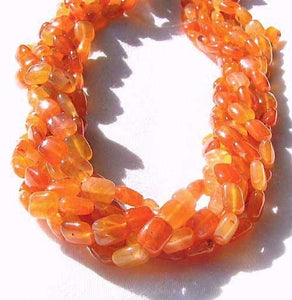 Luscious! Six Natural Carnelian Agate Focal Beads 8943 - PremiumBead Primary Image 1