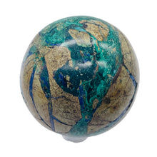 Load image into Gallery viewer, Azurite Malachite Chrysoprase Scry Crystal Sphere | 60mm | Green/Blue/Brown | 1
