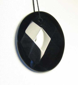 Stunning Faceted Onyx Centerpiece Pendant Beads| 40x30mm| Black| Oval | 2 Beads| - PremiumBead Alternate Image 6