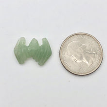 Load image into Gallery viewer, Spring 2 Hand Carved Aventurine Bat Beads | 21x16x5mm | Green - PremiumBead Alternate Image 5
