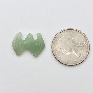 Spring 2 Hand Carved Aventurine Bat Beads | 21x16x5mm | Green - PremiumBead Alternate Image 5