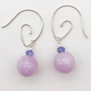 Kunzite Sterling Silver Drop Earrings | 1.5" | Lavender Silver | Earrings |
