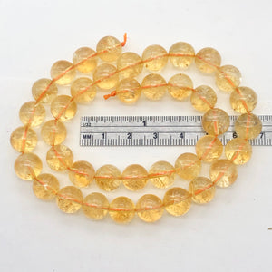 Citrine Stone Half Strand Round | 10mm | Gold | 18 Bead(s)