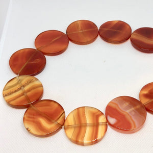 Red/Orange Sardonyx Agate Coin 35mm Pendant Bead 6851 - PremiumBead Alternate Image 4