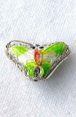 5 Spring Green Cloisonne Butterfly Pendant Beads 008635A - PremiumBead Primary Image 1