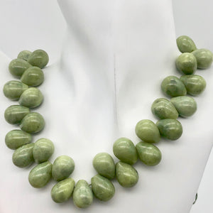 Lovely! 3 Natural Chinese Peridot Pear Smooth Briolette Beads - PremiumBead Alternate Image 8