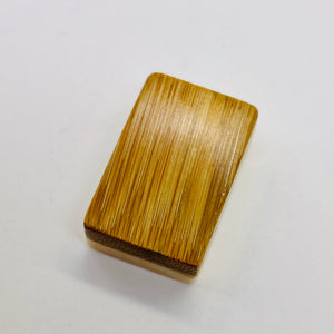 Mahjong West Wind RectangleTile Pendant Bead | 25x17x9mm | Green White | 1 Bead|