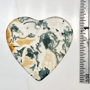 Limbcast Agate Heart Bead | 29x30x2mm | Yellow/Green/Clear | Heart | 1 Bead | - PremiumBead Alternate Image 5