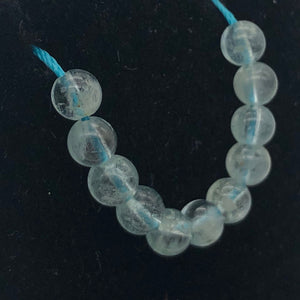 11 Natural Aquamarine Round Beads | 5.5mm | 11 Beads | Blue | 6655A - PremiumBead Alternate Image 4