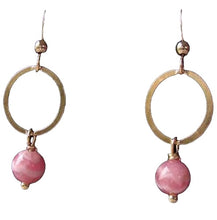 Load image into Gallery viewer, Natural AAA Rhodocrosite and 14Kgf Earrings 308672
