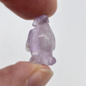 March of The Penguins Carved Amethyst Figurine | 21x12x11mm | Purple - PremiumBead Alternate Image 3