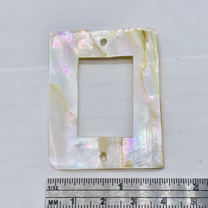 1 Mother of Pearl Shell 50x39mm Picture Frame Focal Bead 8976