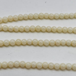 Natural Creamy White Coral Bead Strand 110454