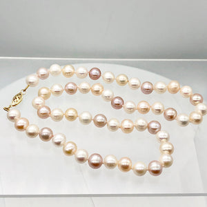 Fresh Water Pearl 14K Gold Necklace | 18" | White/Lavender | 1 Necklace |
