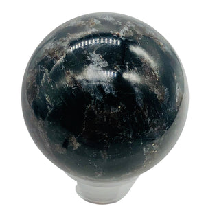 Arfvedsonite Scry Sphere Round | 2" | Black/Silver | 1 Sphere |
