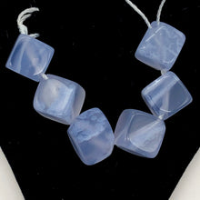 Load image into Gallery viewer, AAA Blue Chalcedony Diagonal Cut Cube Beads | 8mm cube | 6 Beads |
