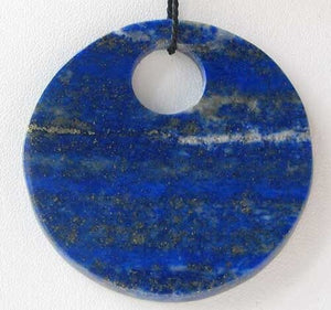 Starry Night Natural Lapis Disc Pendant Bead 9362A - PremiumBead Primary Image 1