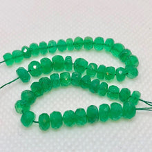 Load image into Gallery viewer, Natural Emerald Faceted Roundel Beads | 2 Beads | 4.9x3mm | 1.3 tcw |
